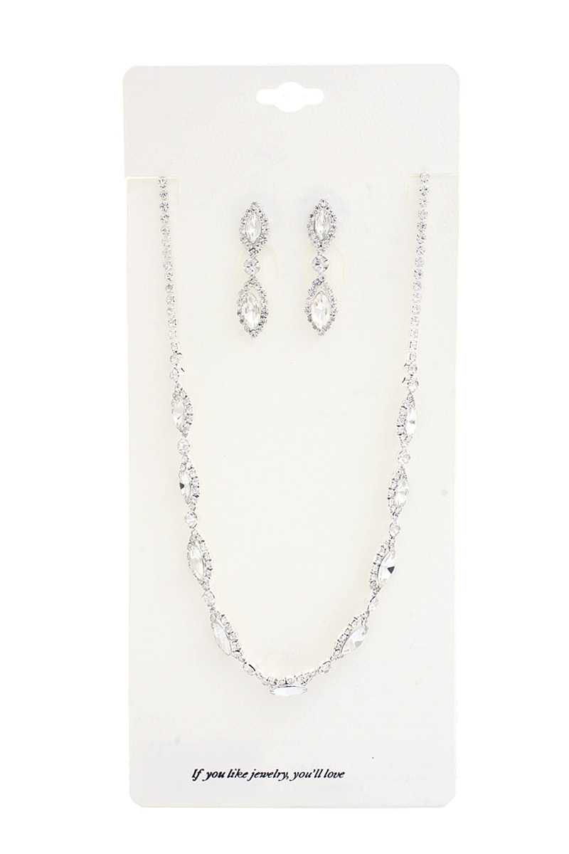 Elegant Marquise Rhinestone Loop Necklace - Absolute Fashion 2020