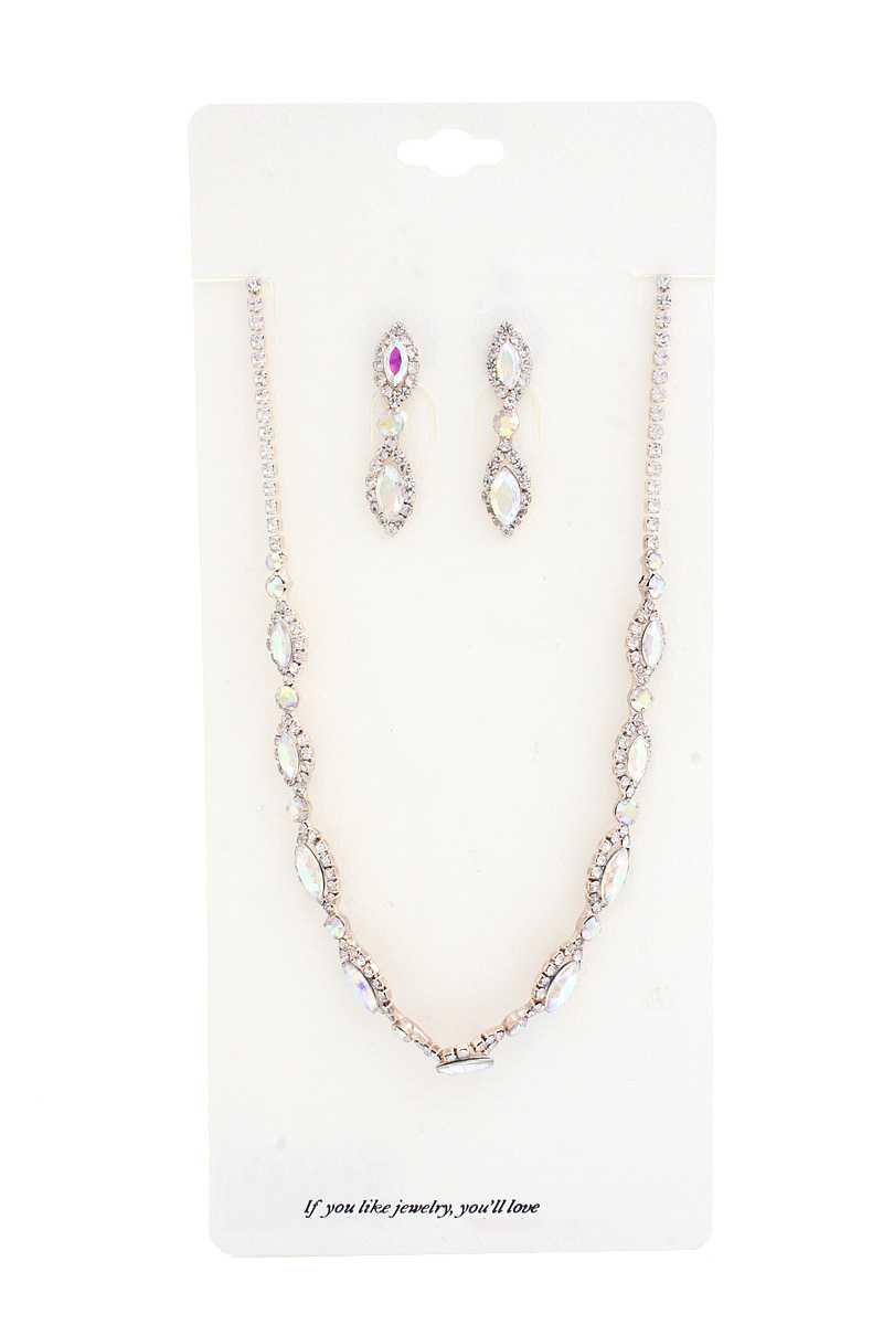 Elegant Marquise Rhinestone Loop Necklace - Absolute Fashion 2020