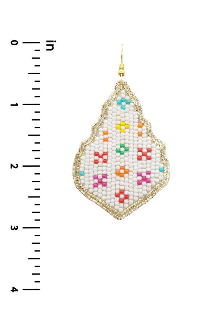 Seed Bead Pattern Dangle Earring - Absolute Fashion 2020