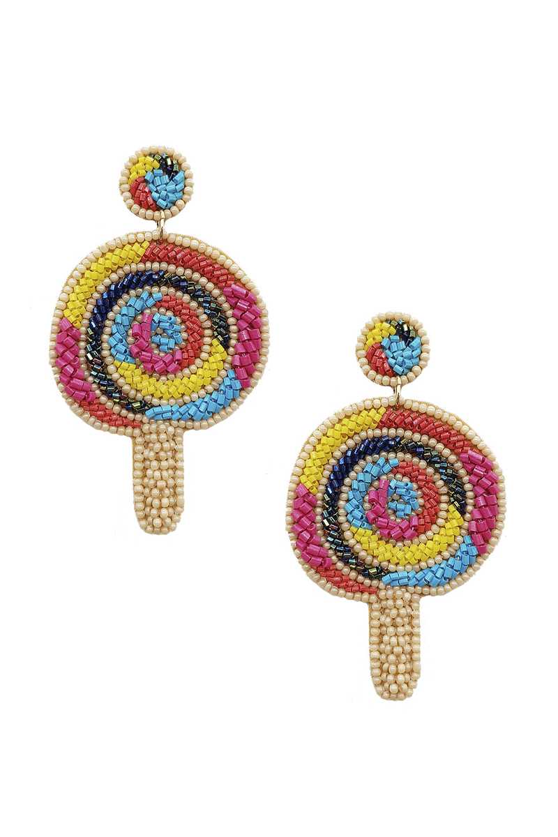 Seed Bead Ice Cream Dangle Earring - Absolute Fashion 2020