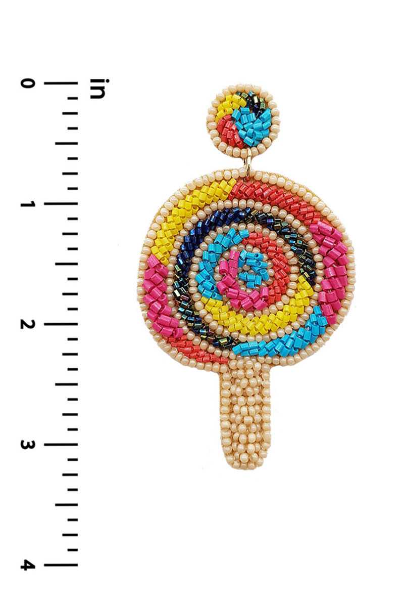 Seed Bead Ice Cream Dangle Earring - Absolute Fashion 2020