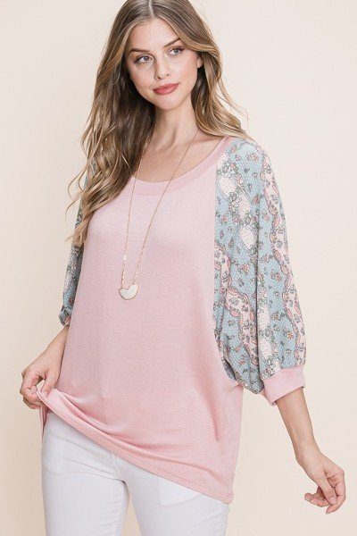 Solid French Terry Fashion Top - Absolute Fashion 2020