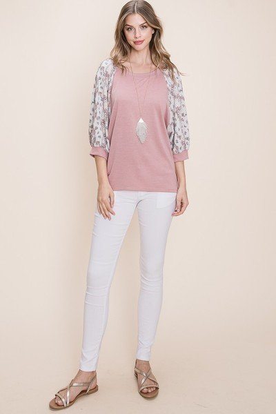 Solid French Terry Fashion Top - Absolute Fashion 2020