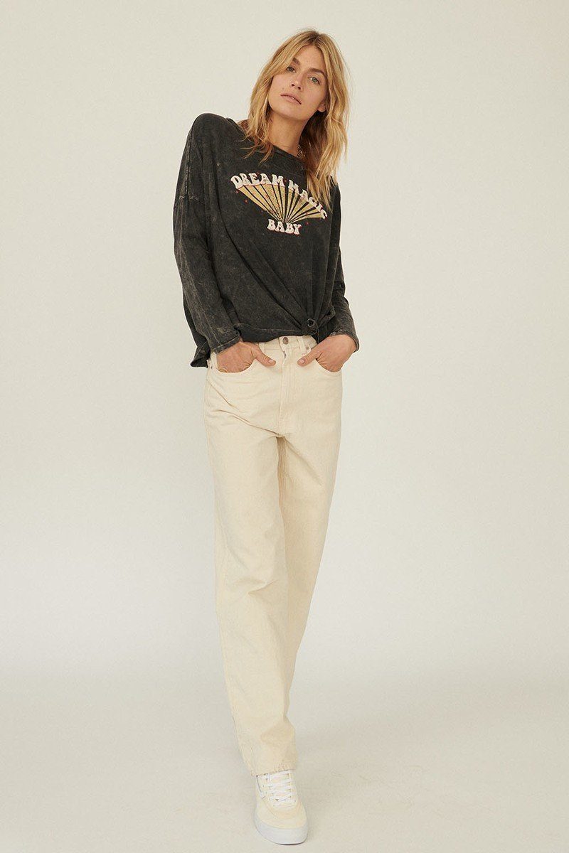 A Mineral Washed Knit Top - Absolute Fashion 2020