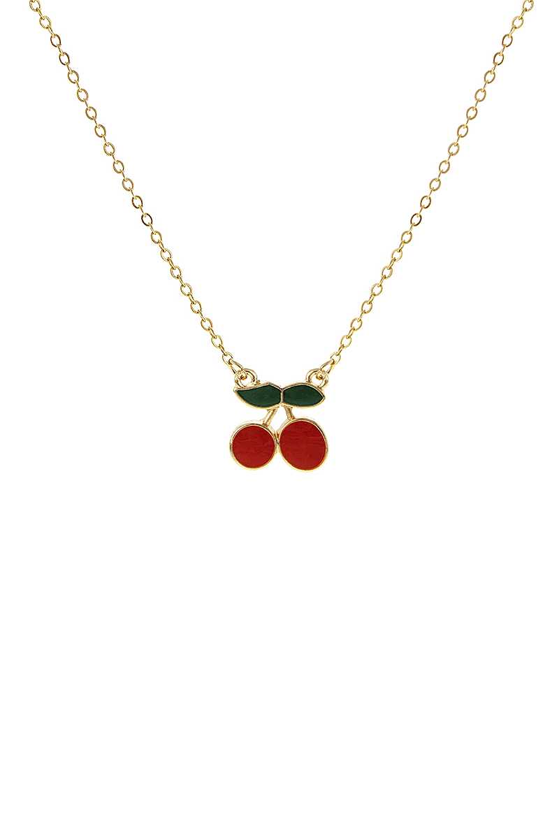 Fashion Cherry Metal Necklace - Absolute Fashion 2020