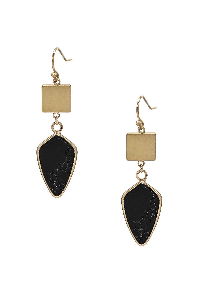 Fashion Marbling Stone Dangle Earring - Absolute Fashion 2020