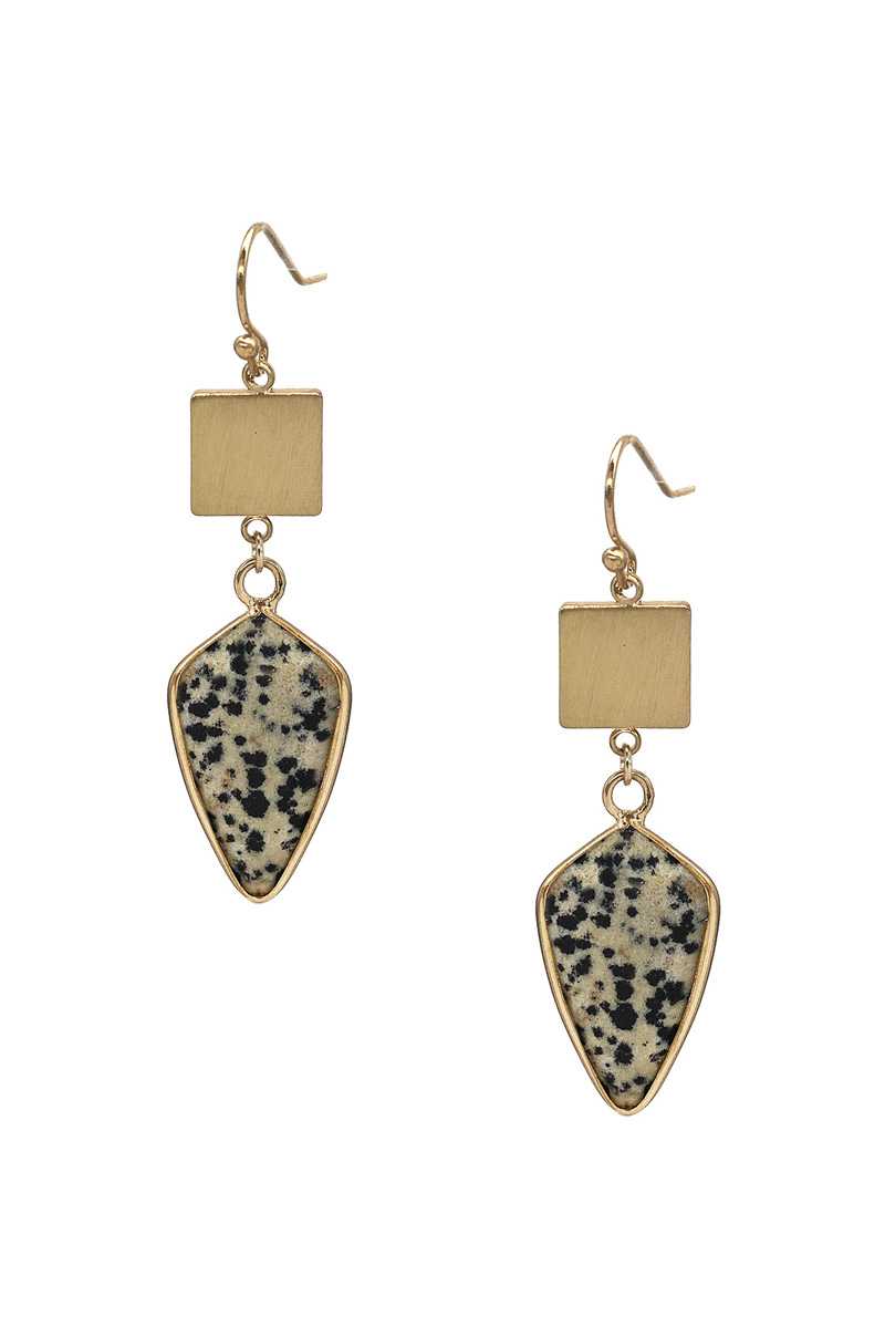 Fashion Marbling Stone Dangle Earring - Absolute Fashion 2020