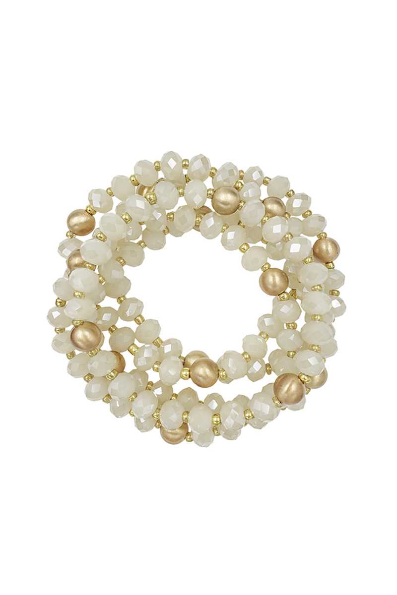 Fashion Glass Bead Multi Stretch Bracelet - Absolute Fashion 2020