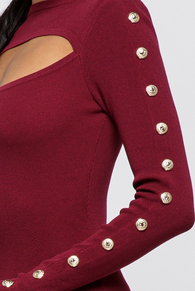 Button Down Sleeves Mini Dress - Absolute Fashion 2020