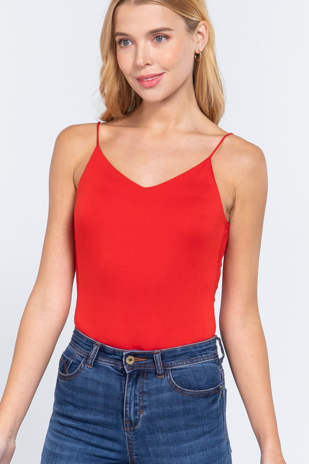 V-neck 2 Ply Cami Bodysuit - Absolute Fashion 2020
