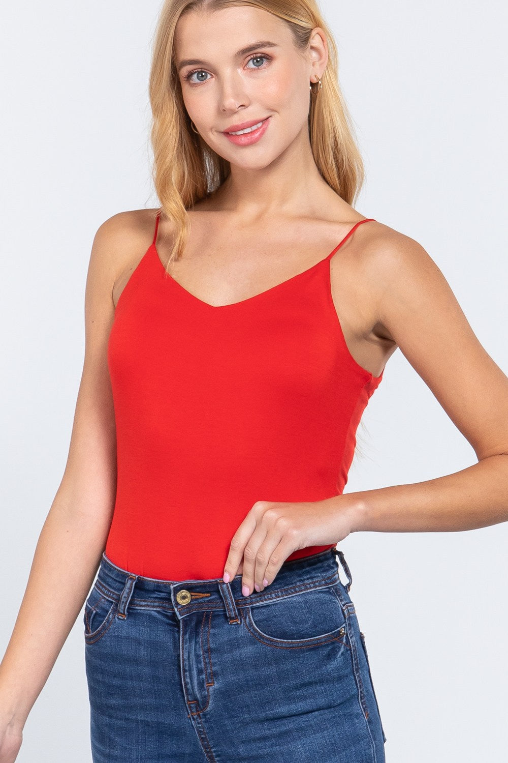 V-neck 2 Ply Cami Bodysuit - Absolute Fashion 2020
