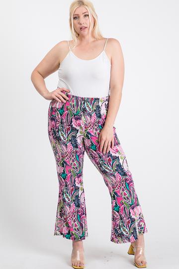 Flower Print With Bell Bottom Leggings - Absolute Fashion 2020