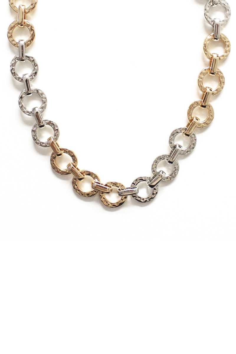 Fashion Metal Two Tone Necklace - Absolute Fashion 2020