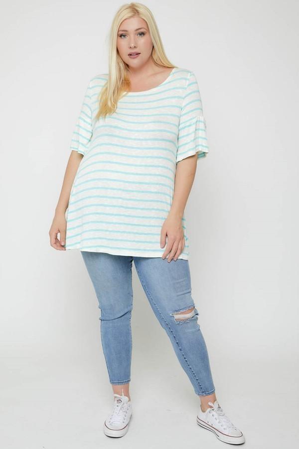 Striped Tunic, Featuring Flattering Flared Sleeve - Absolute Fashion 2020