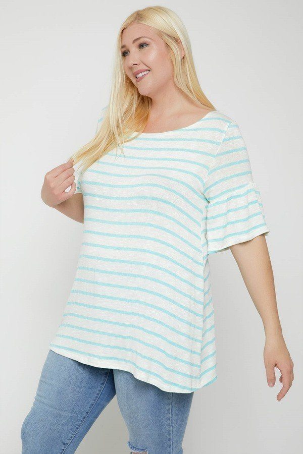 Striped Tunic, Featuring Flattering Flared Sleeve - Absolute Fashion 2020