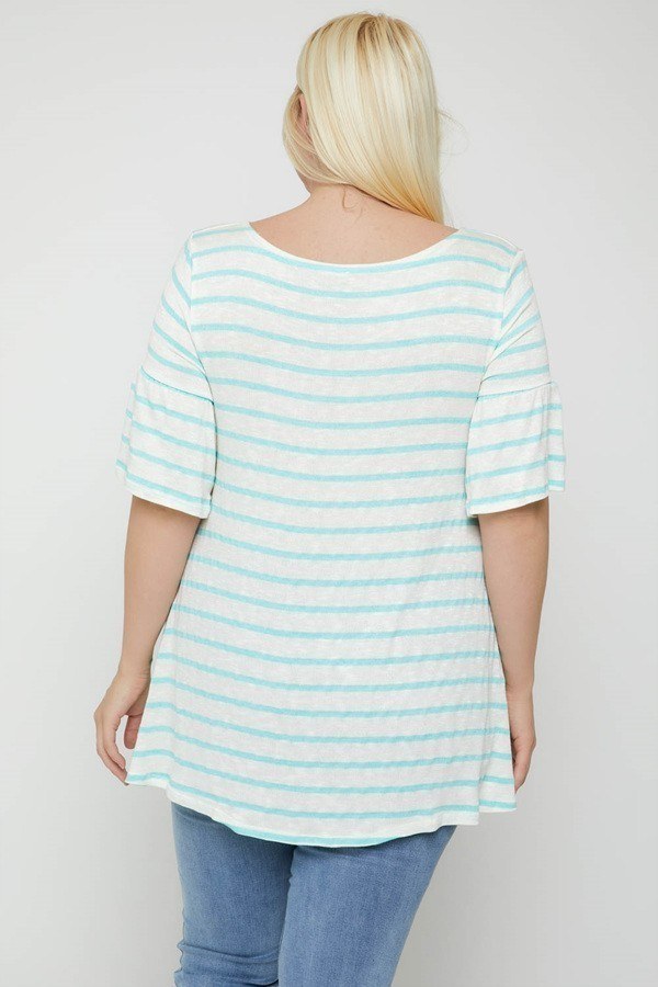 Striped Tunic, Featuring Flattering Flared Sleeve - Absolute Fashion 2020