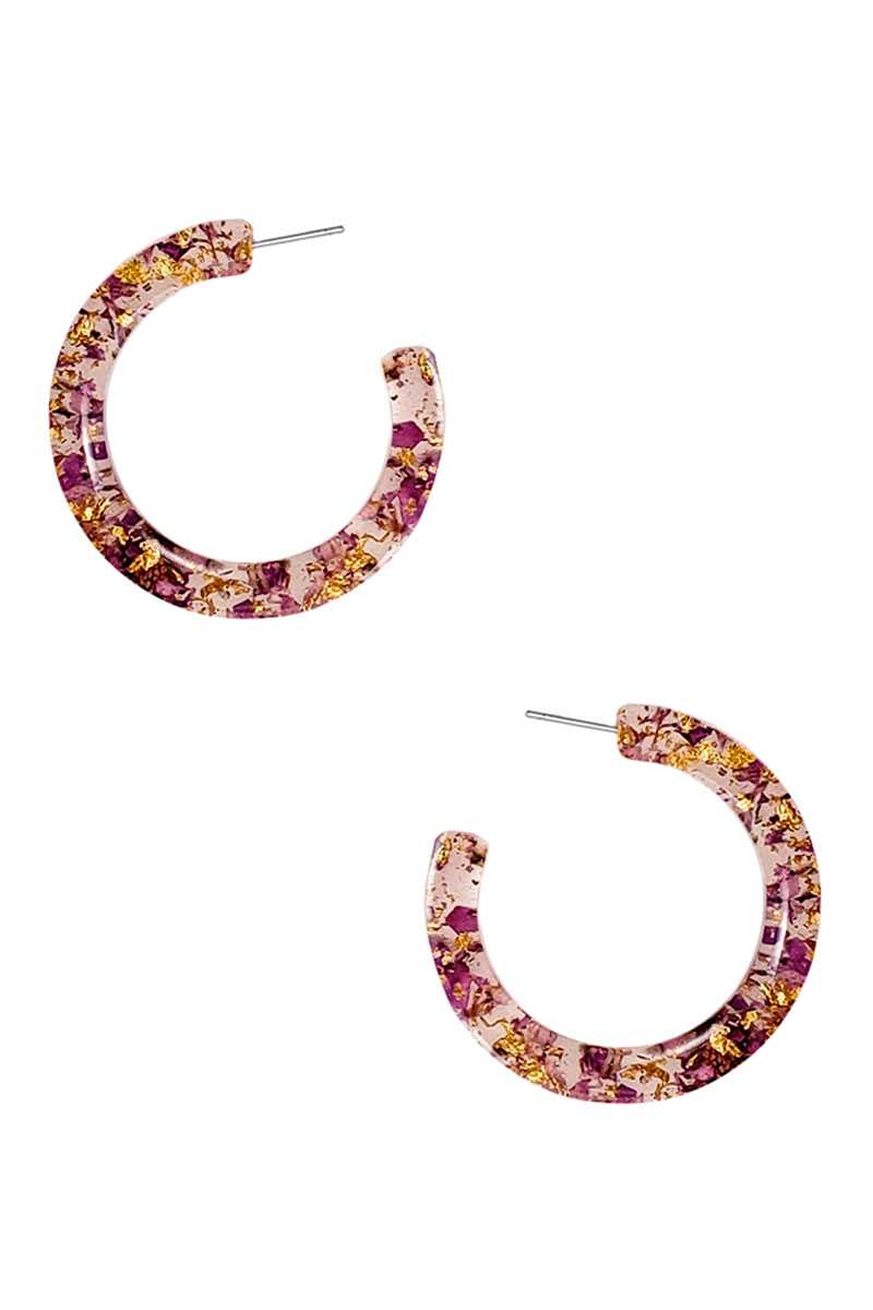 Clear Flower Hoop Earring - Absolute Fashion 2020