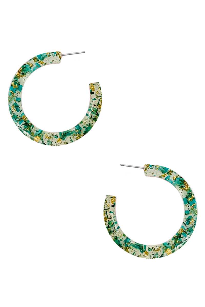 Clear Flower Hoop Earring - Absolute Fashion 2020