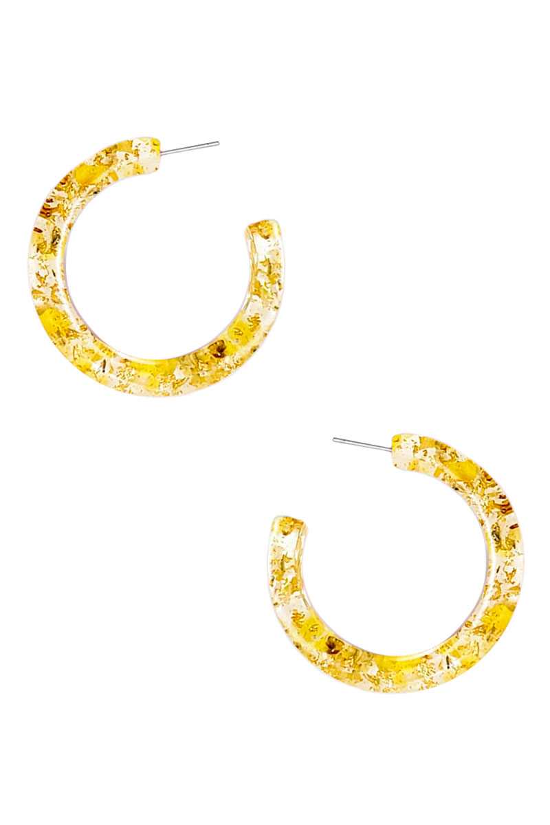 Clear Flower Hoop Earring - Absolute Fashion 2020