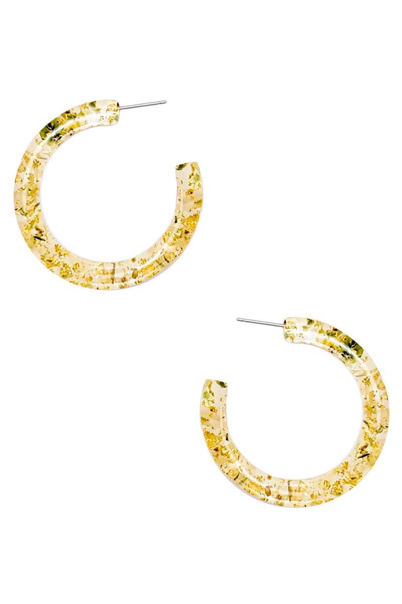 Clear Flower Hoop Earring - Absolute Fashion 2020