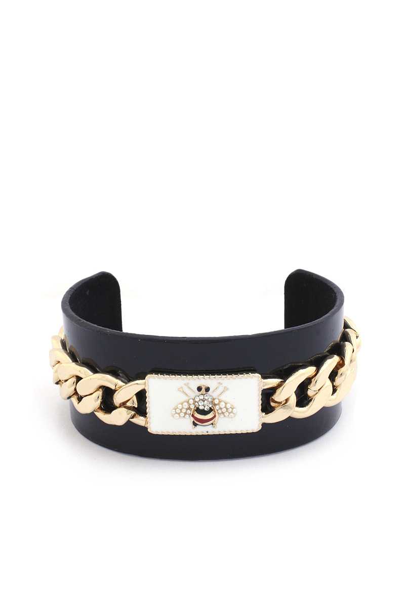Bee Cuban Link Cuff Bracelet - Absolute Fashion 2020