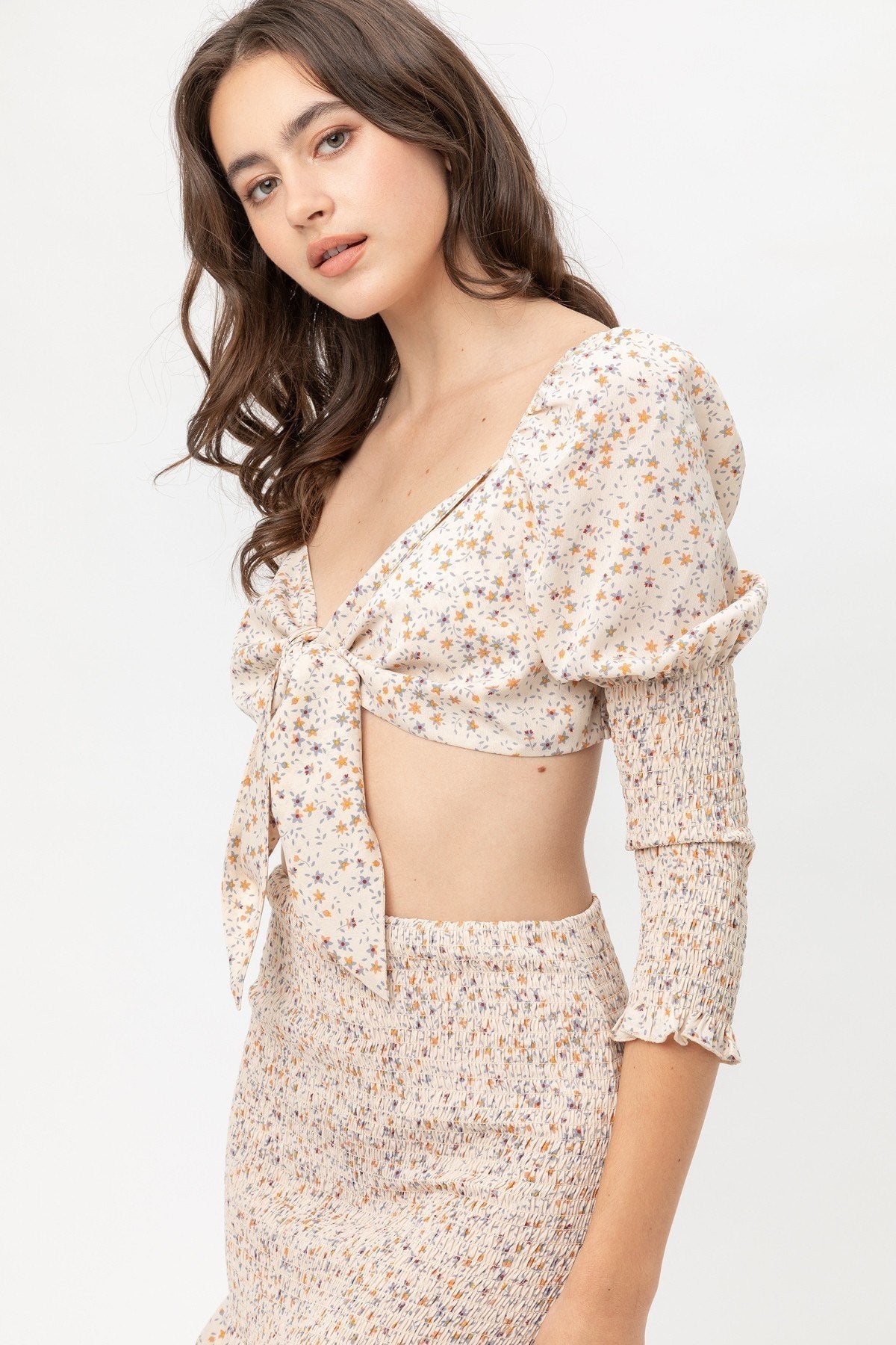 Front Tie Woven Printed Top - Absolute Fashion 2020