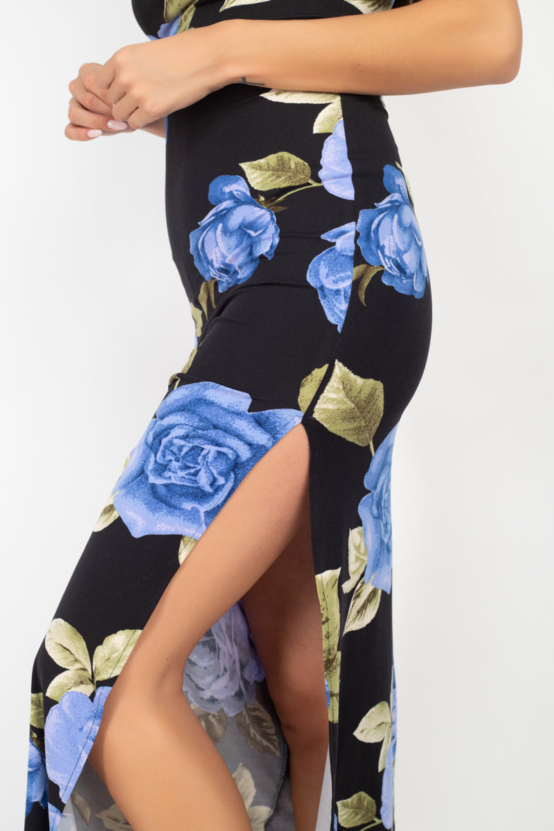 Floral Strapless Maxi Dress - Absolute Fashion 2020