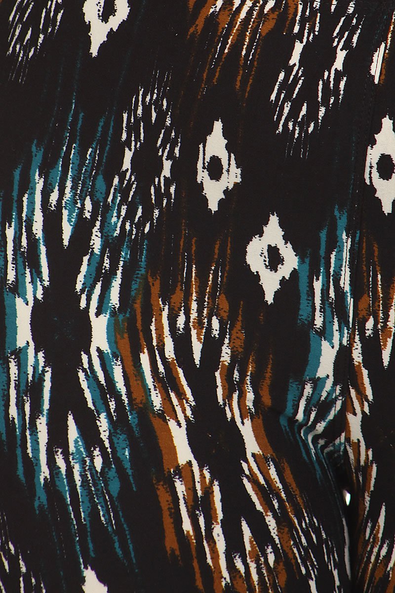 Tribal Print, Lined Leggings With Elastic Waist - Absolute Fashion 2020