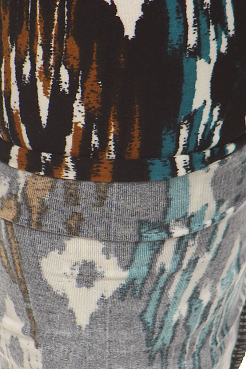 Tribal Print, Lined Leggings With Elastic Waist - Absolute Fashion 2020