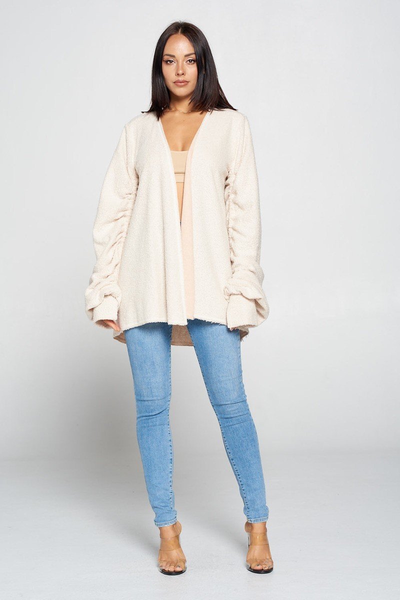 Cute Fuzzy Open Front Cardigan - Absolute Fashion 2020