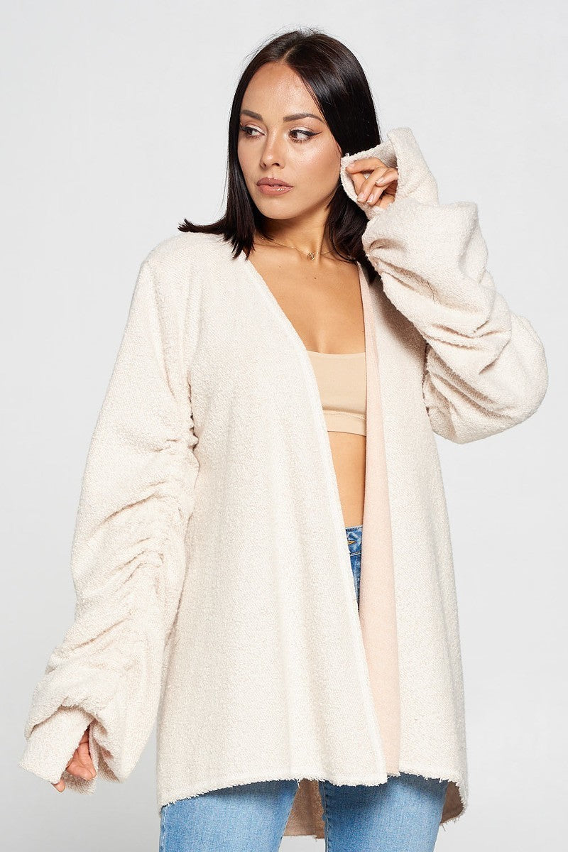 Cute Fuzzy Open Front Cardigan - Absolute Fashion 2020