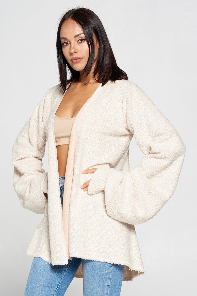 Cute Fuzzy Open Front Cardigan - Absolute Fashion 2020