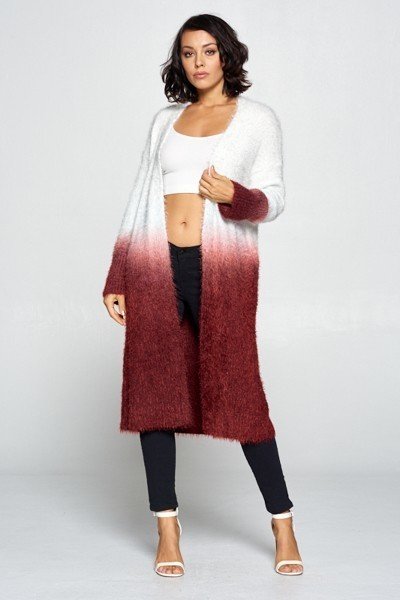Faux Fur Cardigan Featuring An Open Front, Long Sleeves - Absolute Fashion 2020