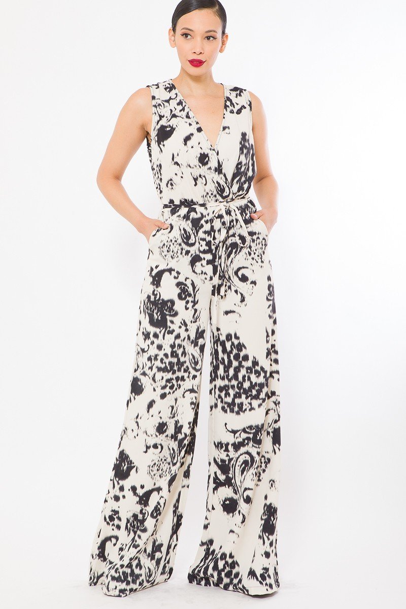Tie Dye Print Fashion Woven Jumpsuit - Absolute Fashion 2020