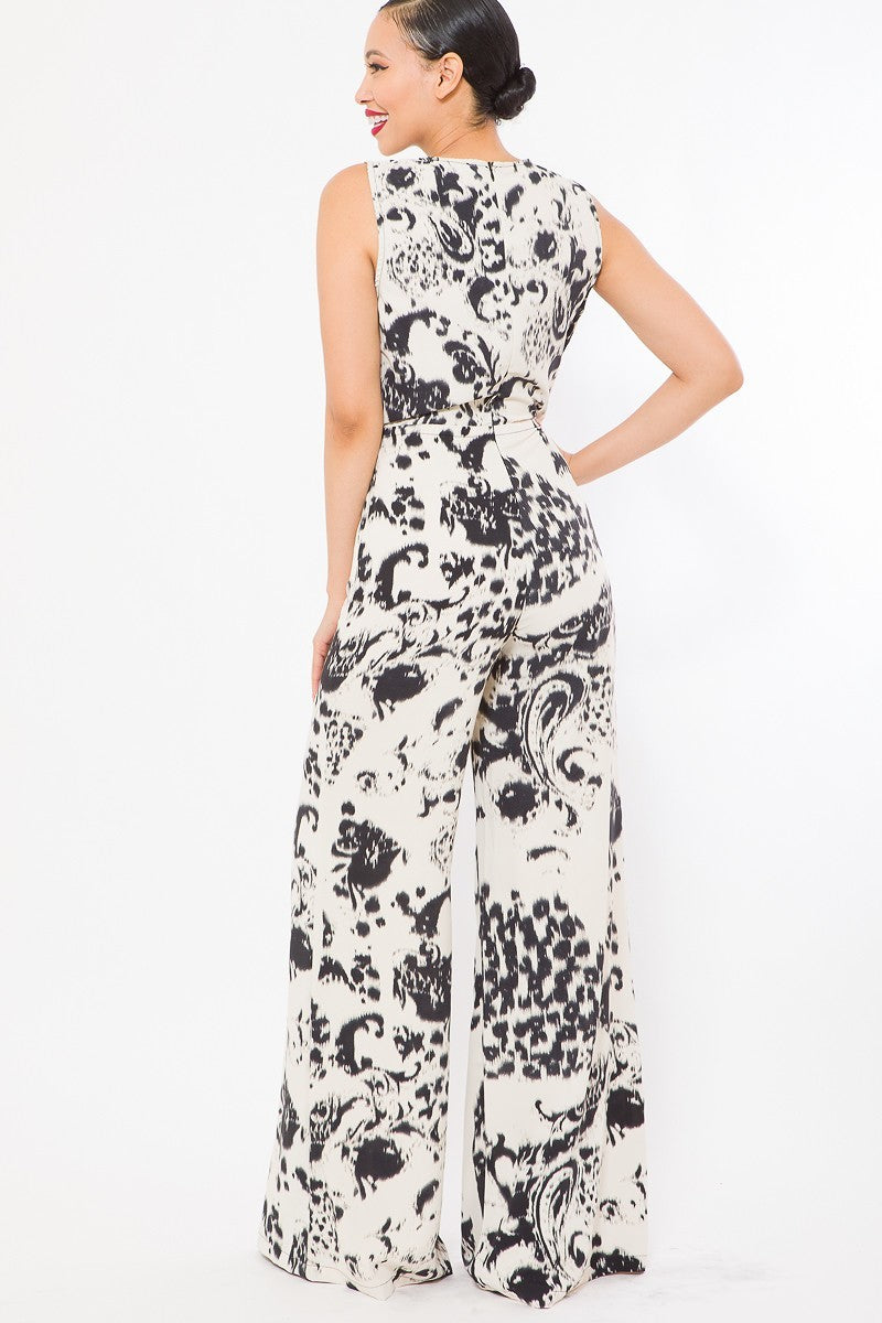Tie Dye Print Fashion Woven Jumpsuit - Absolute Fashion 2020