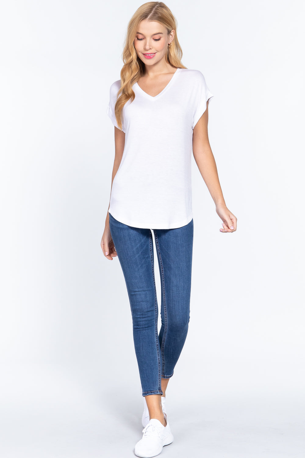 Dolman Slv V-neck Rayon Jersey Top - Absolute Fashion 2020