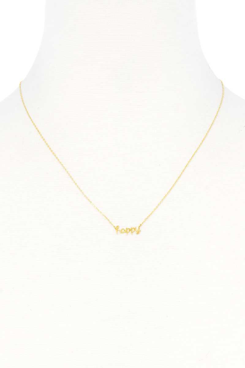 Happy Message Dainty Metal Necklace - Absolute Fashion 2020