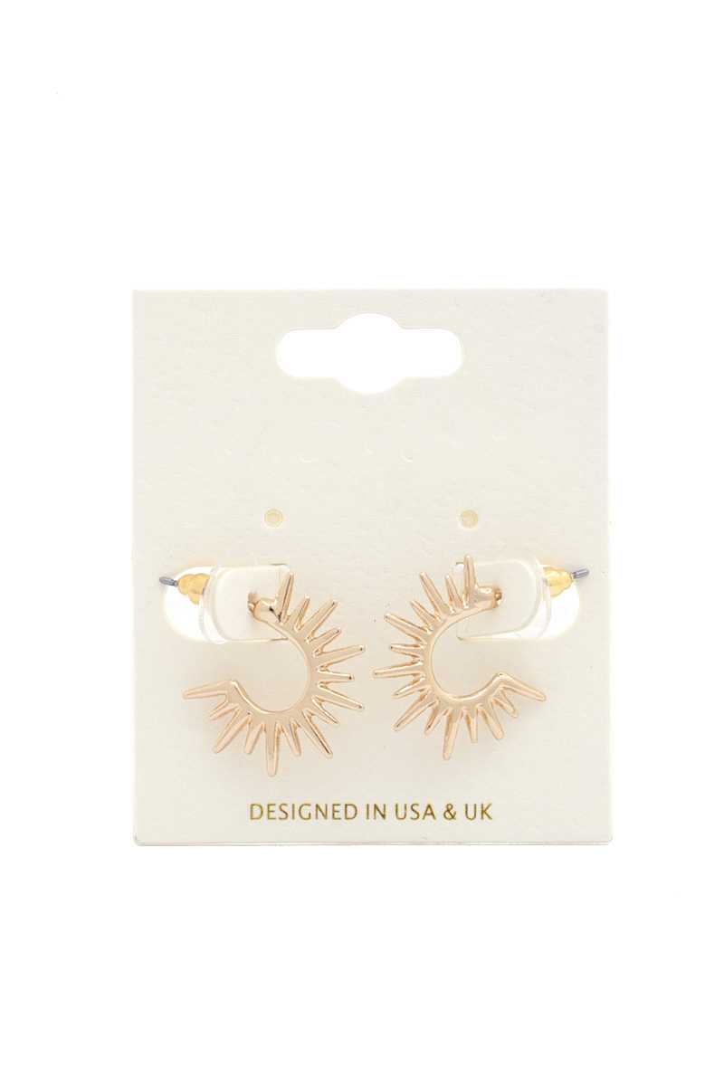 Sun Shape Metal Earring - Absolute Fashion 2020
