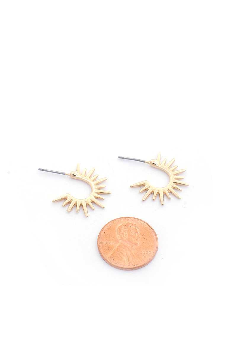 Sun Shape Metal Earring - Absolute Fashion 2020