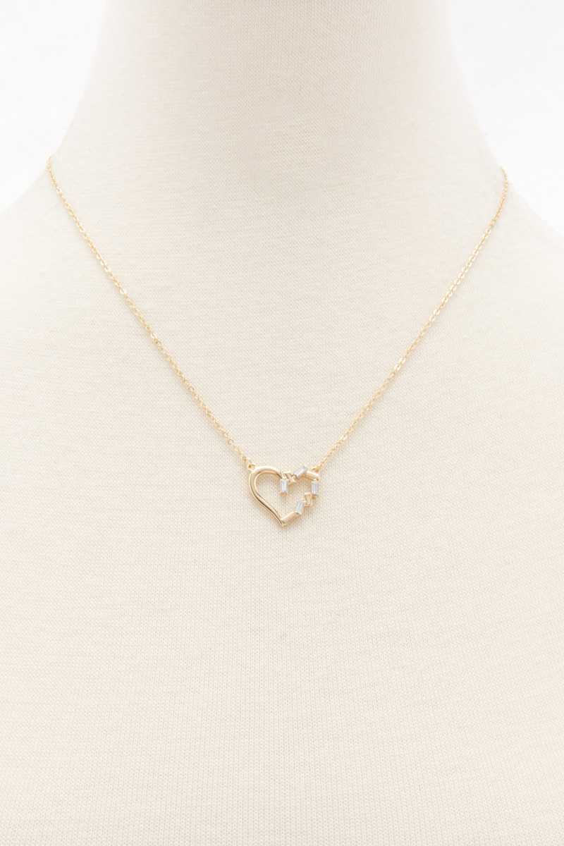Heart Rhinestone Necklace - Absolute Fashion 2020