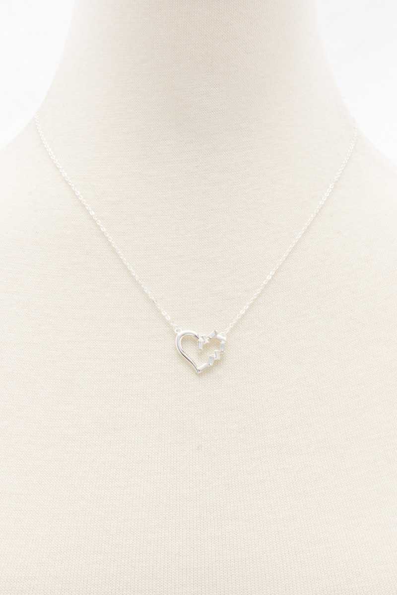 Heart Rhinestone Necklace - Absolute Fashion 2020
