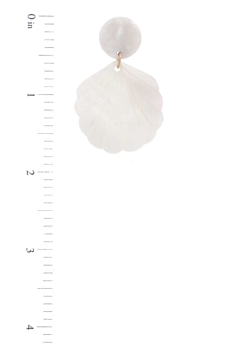 Sea Shell Acetate Post Drop Earring - Absolute Fashion 2020