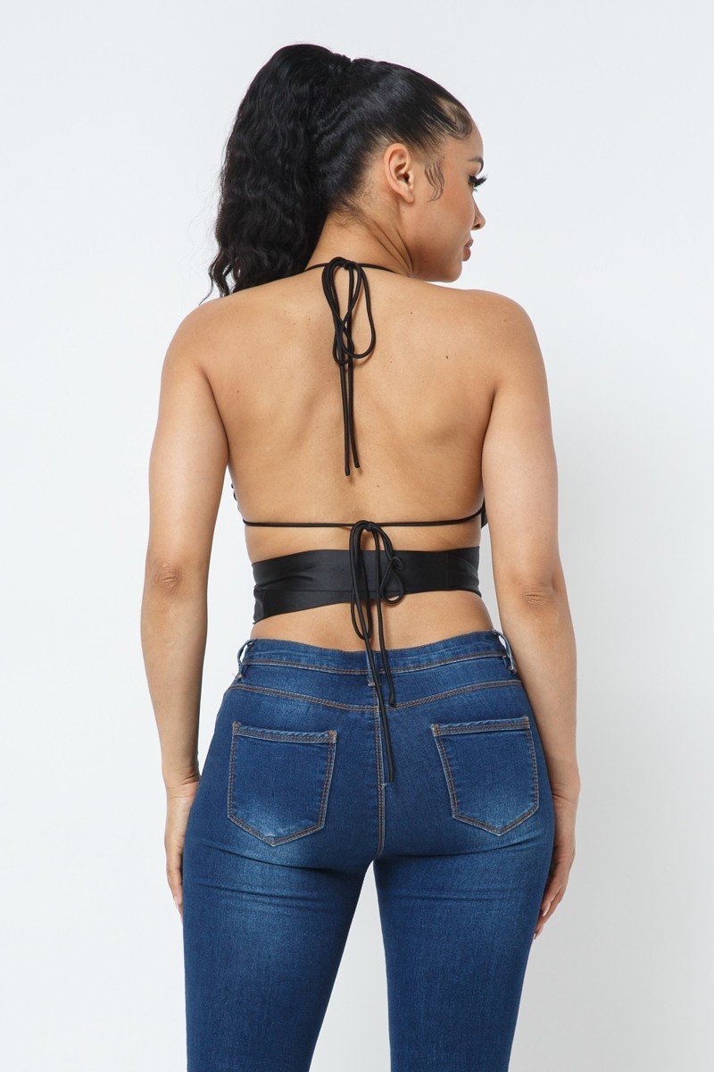 Satin Wrap Around Top - Absolute Fashion 2020