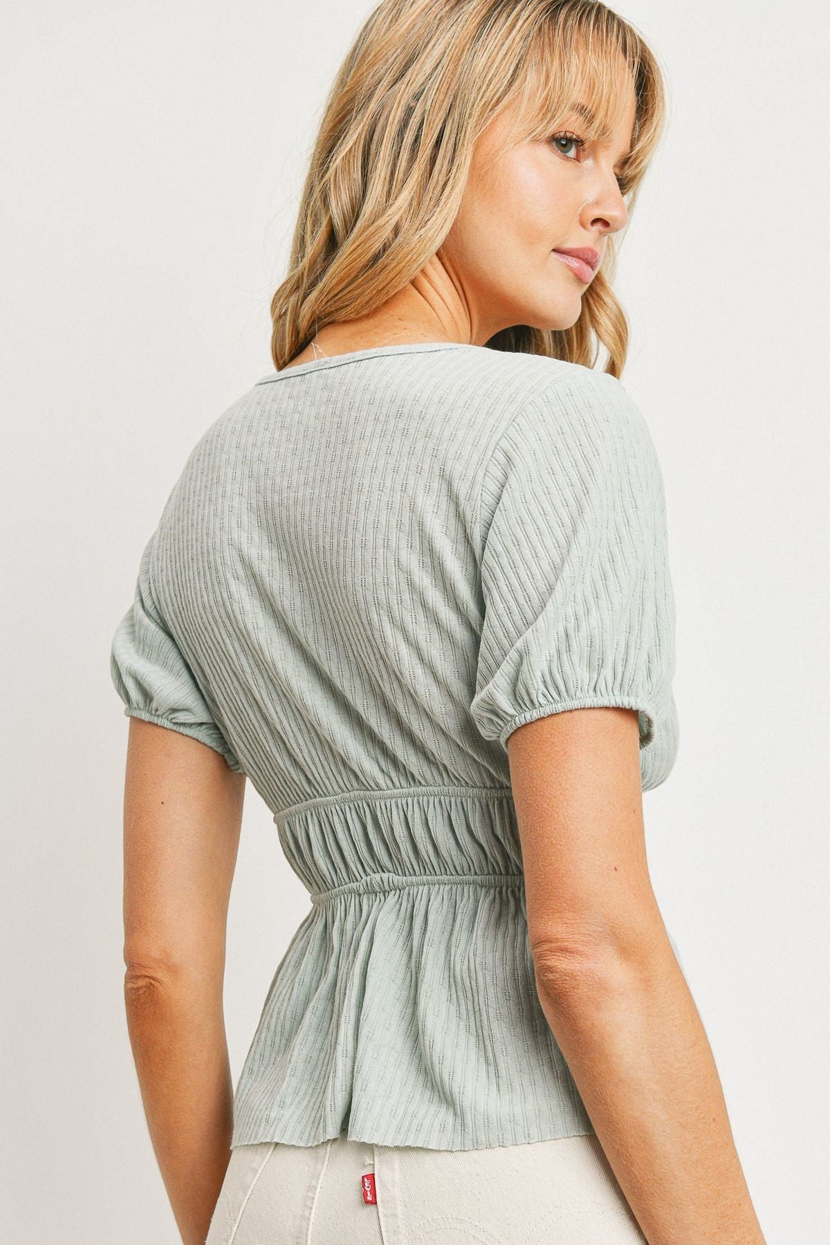 Front Tie Cut Edge Top - Absolute Fashion 2020