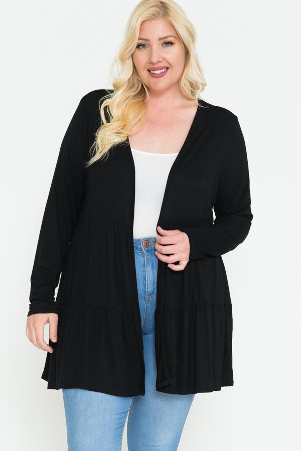 Solid Long Sleeve Cardigan - Absolute Fashion 2020