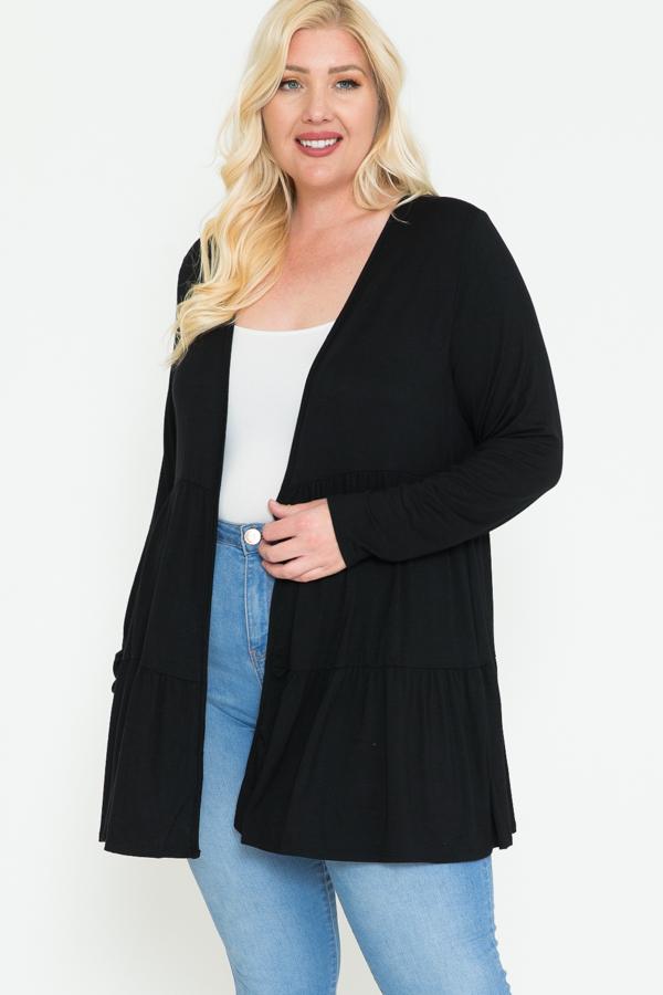 Solid Long Sleeve Cardigan - Absolute Fashion 2020