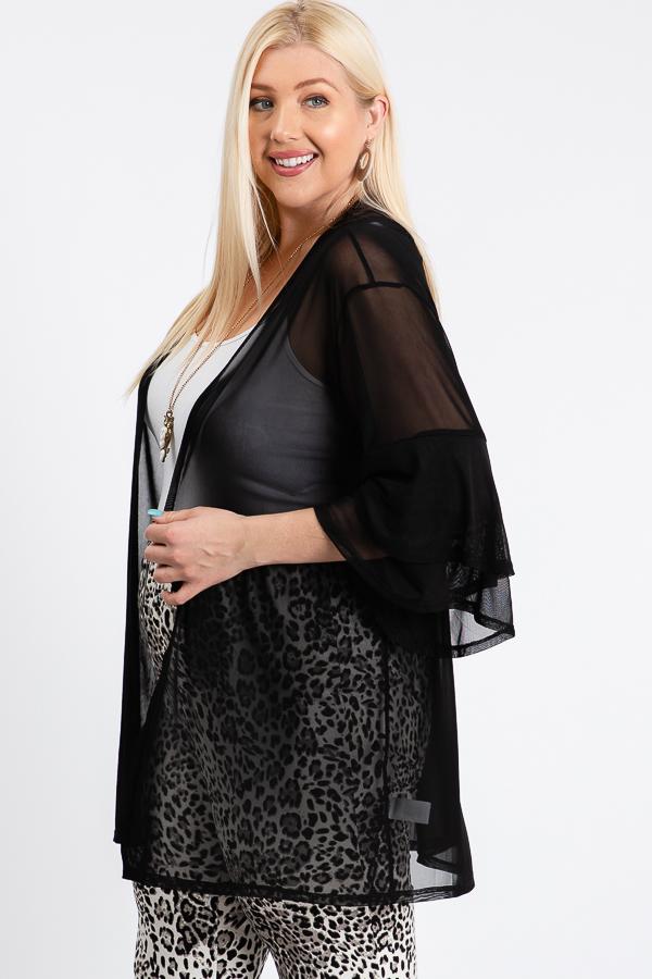 Ruffle Sleeve Open Cardigan - Absolute Fashion 2020
