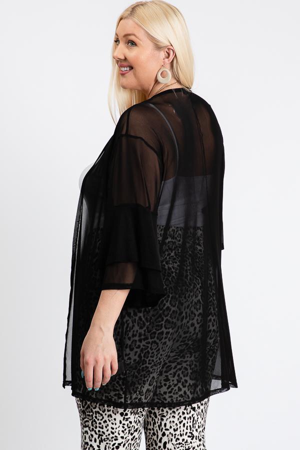 Ruffle Sleeve Open Cardigan - Absolute Fashion 2020