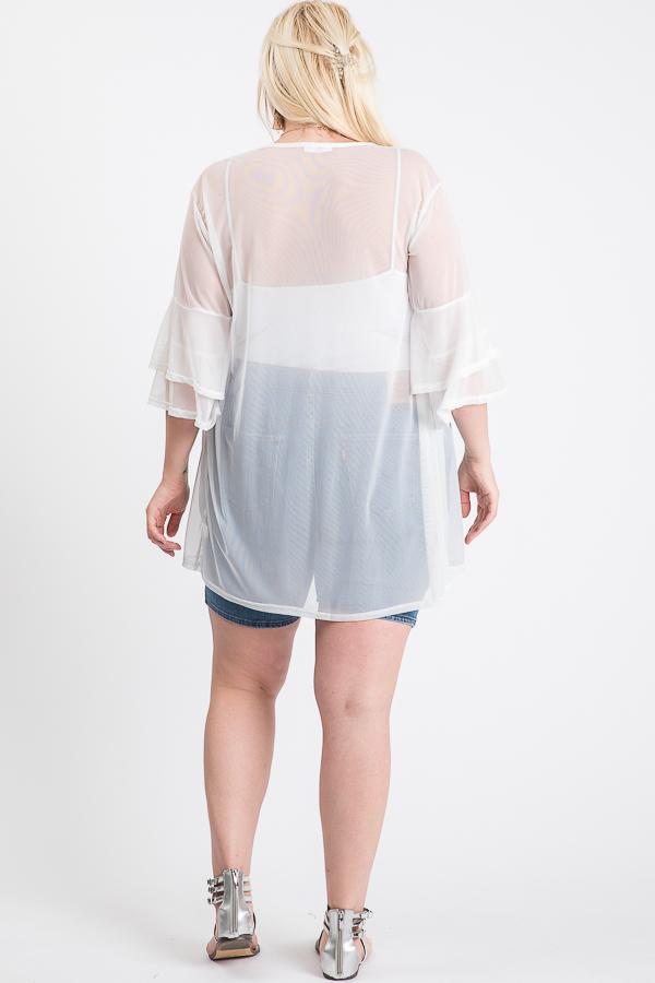 Ruffle Sleeve Open Cardigan - Absolute Fashion 2020