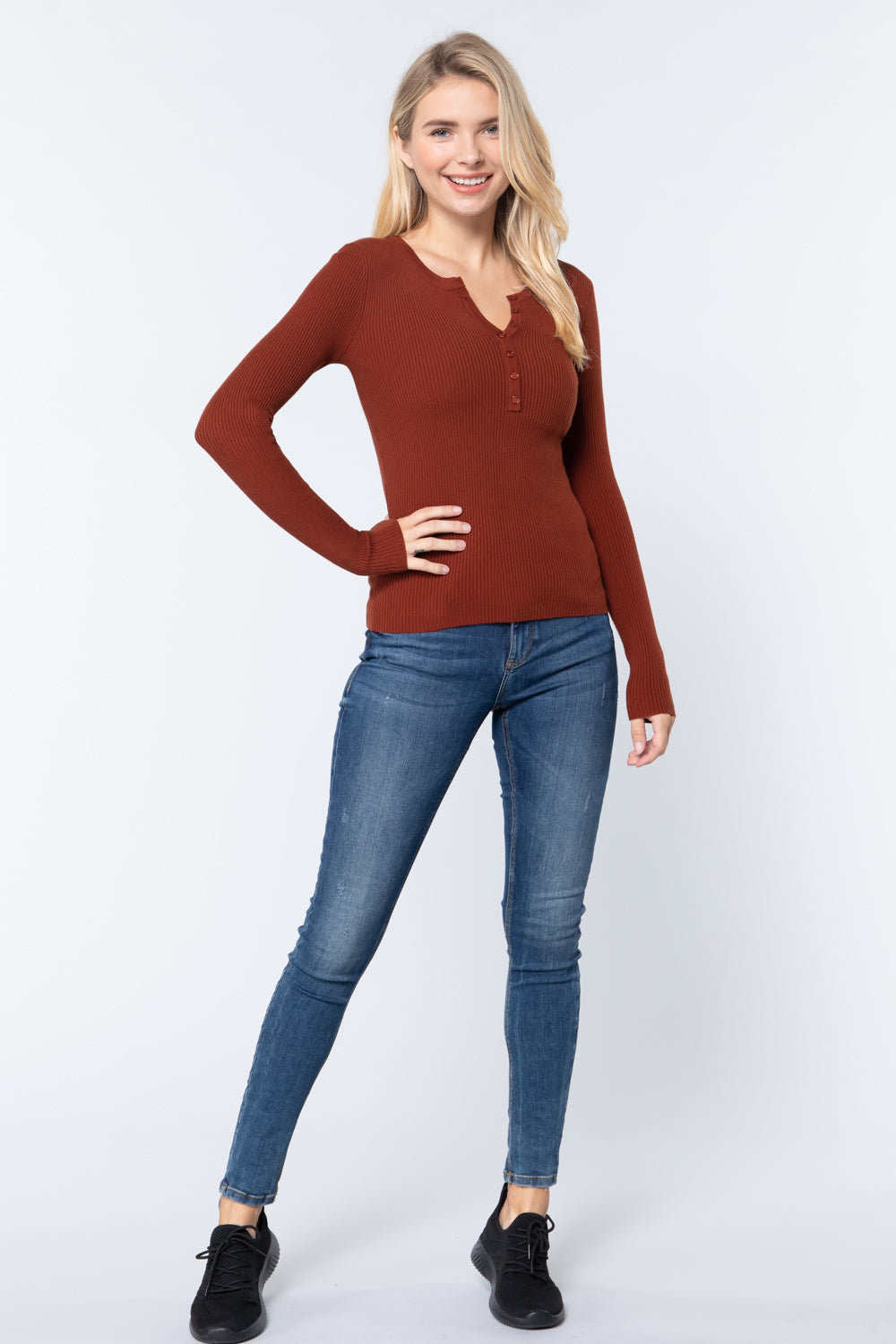 Viscose Henley Sweater - Absolute Fashion 2020